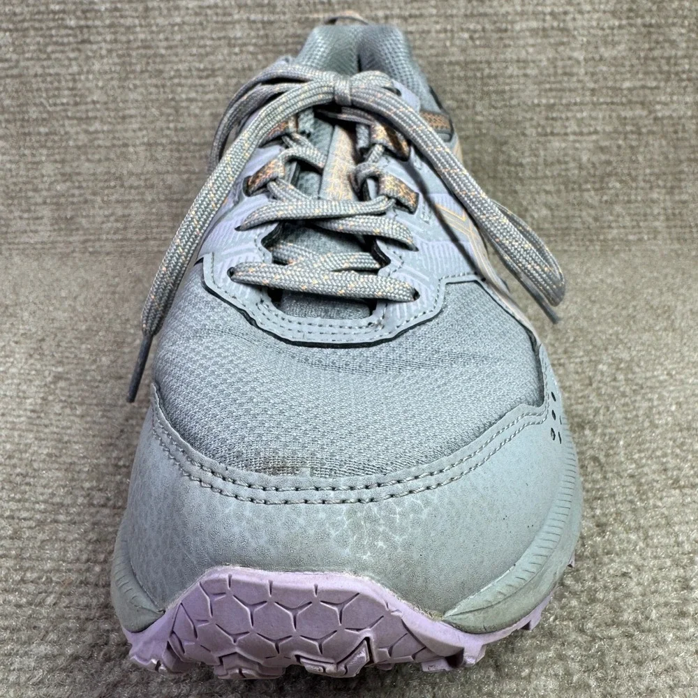 ASICS Gel Venture 9‎ Womens 9 Grey Purple Trail Running Shoes 1012B314 Wide